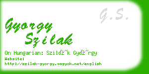 gyorgy szilak business card